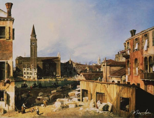 Canaletto, Église et Scuola della Carit - Giovanni Antonio Canal - Reproductions de tableaux et peintures haut de gamme