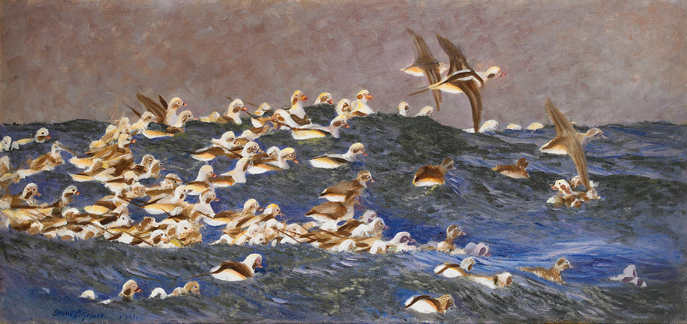 Canards à longue queue dans l'archipel extérieur - Bruno Liljefors image 1 copie de tableau peinte à la main