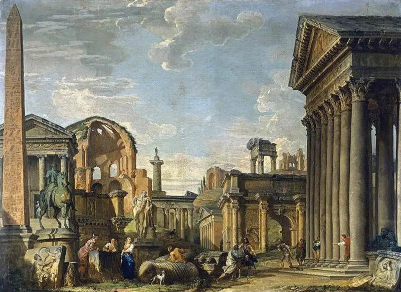 Arkitektoniskt capriccio - Giovanni Paolo Panini