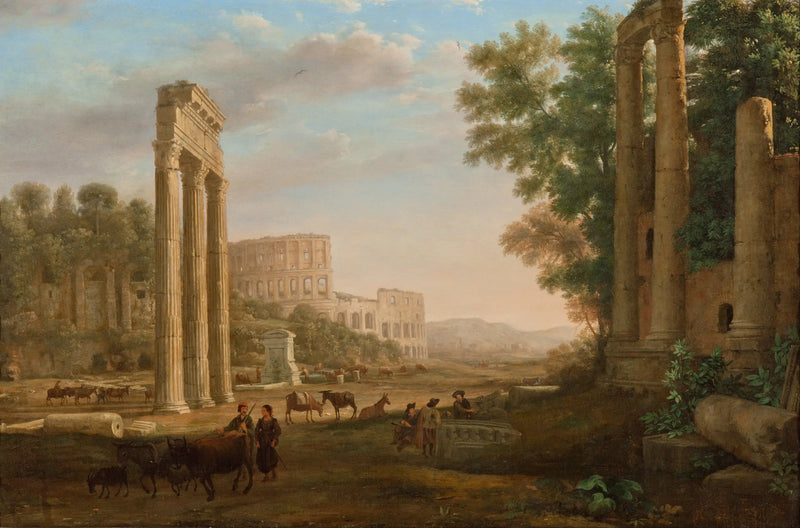 Capriccio med ruinerna av Forum Romanum - Claude Lorrain