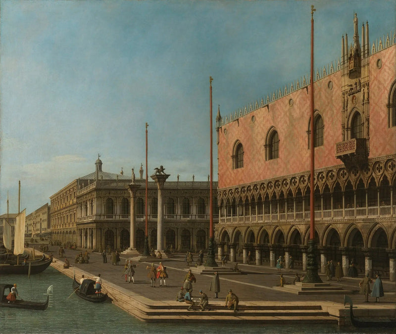 Caprice av Môle och Dogepalatset - Canaletto
