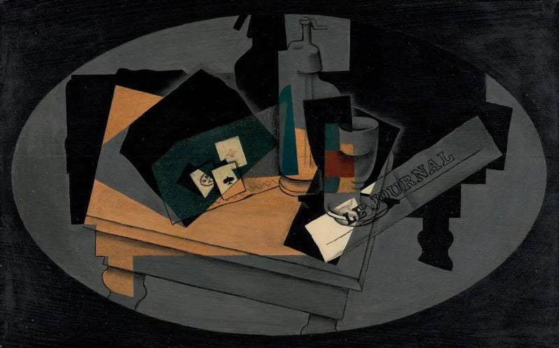 Kortspel och siphon - Juan Gris
