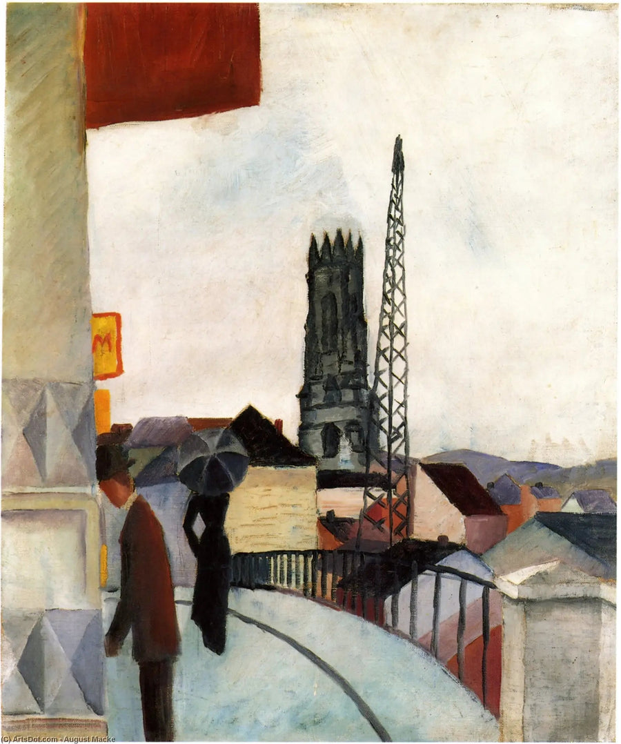 Fribourg-katedralen i Schweiz - August Macke