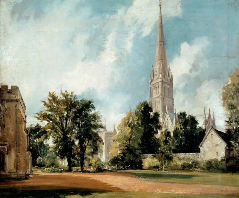 Salisburykatedralen från stängslet - John Constable