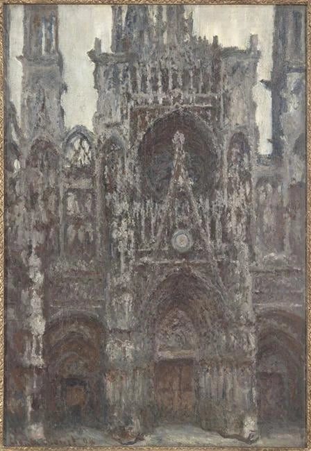Rouen-katedralen. Portalen sedd framifrån, Brun harmoni - Claude Monet