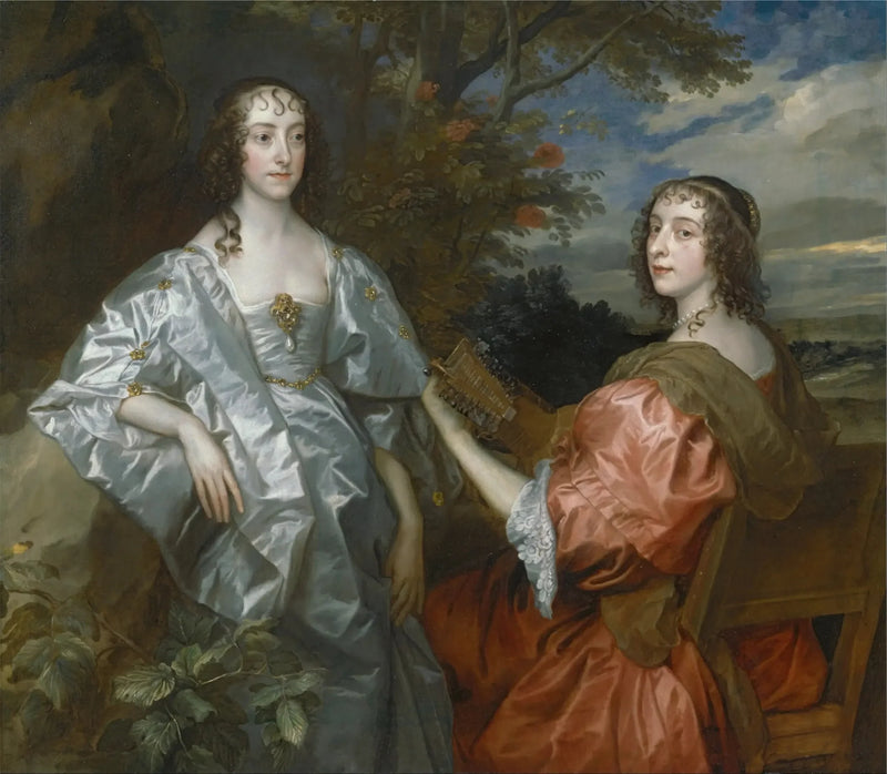 Catherine, grevinna av Chesterfield, och Lucy, grevinna av Huntingdon - Antoine van Dyck