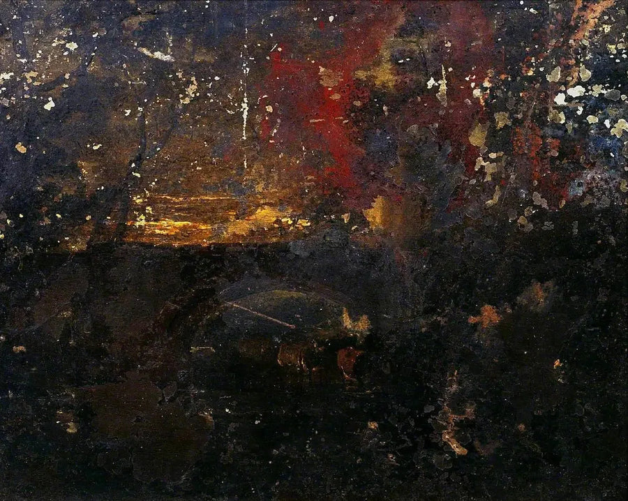 Boskap i en bäck under en bro - J. M. W. Turner