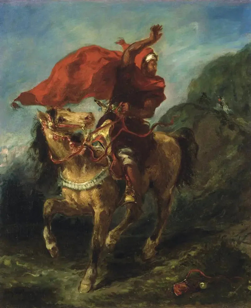Arabisk ryttare som ger en signal - Eugène Delacroix