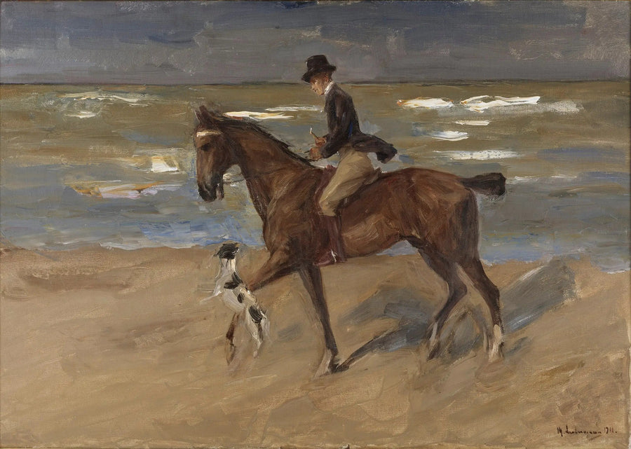 Ryttare på stranden - Max Liebermann