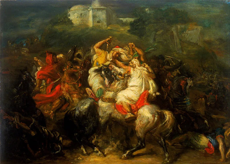 Arabiska riddare i strid - Théodore Chassériau