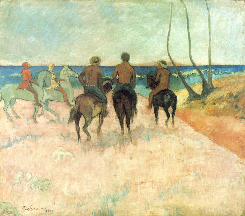 Ryttare på stranden (I) - Paul Gauguin