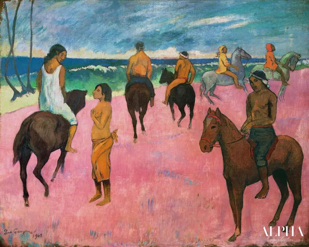 Cavaliers sur la plage - Paul Gauguin - Reproductions de tableaux et peintures haut de gamme