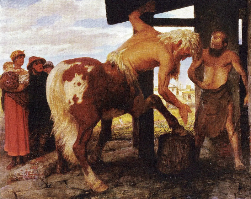 Kentyg i byns smedja - Arnold Böcklin