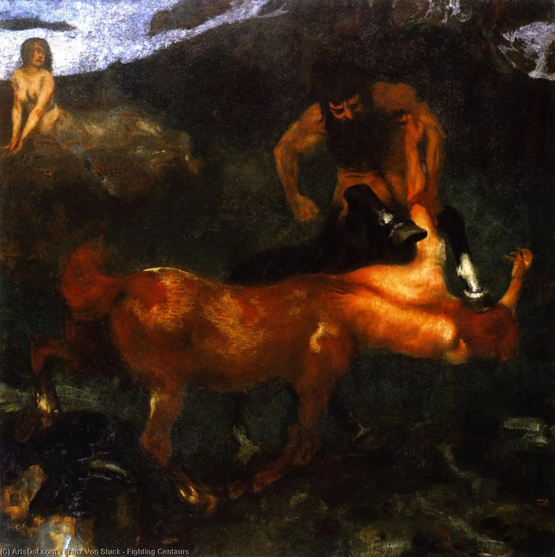 Centaure i Strid - Franz Von Stuck
