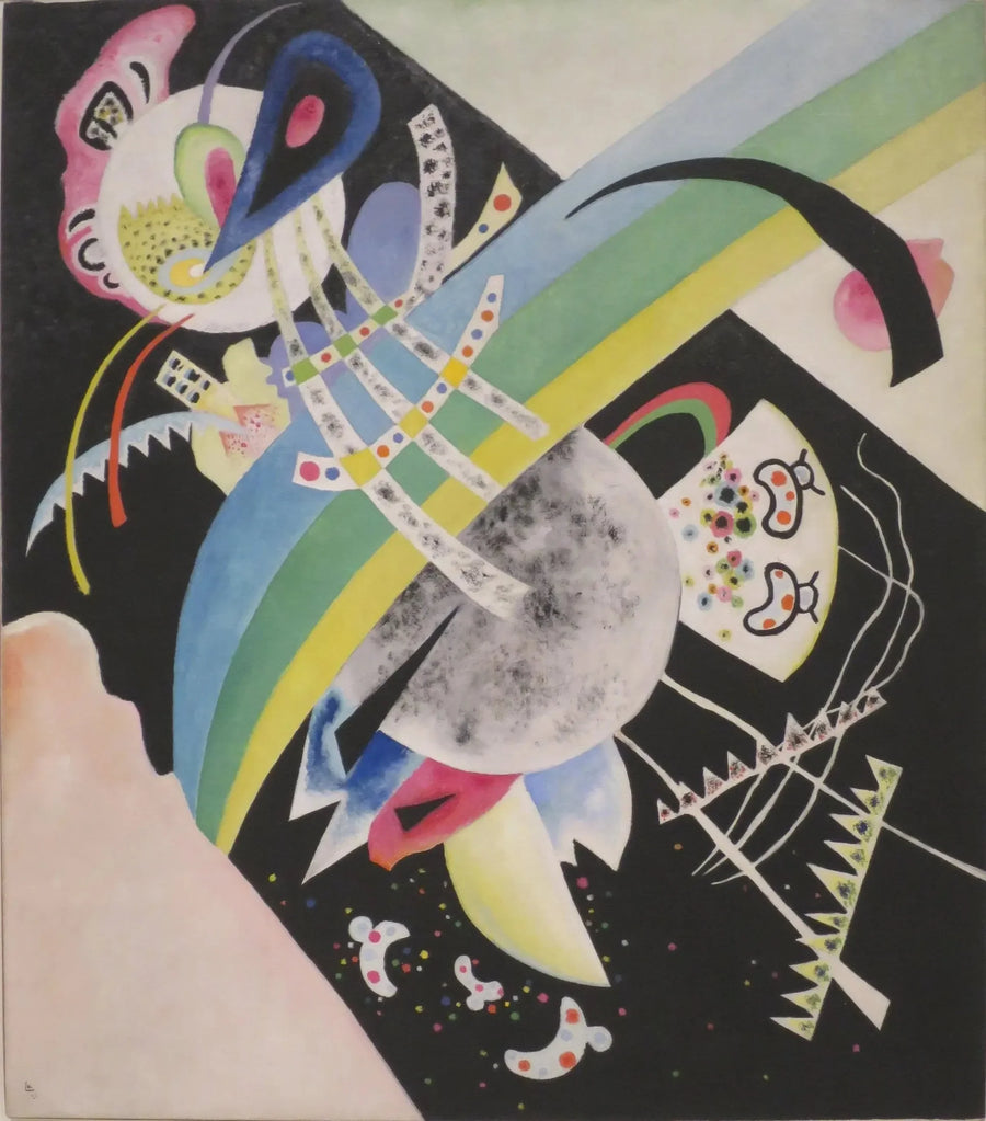 Cirklar på svart bakgrund - Vassily Kandinsky