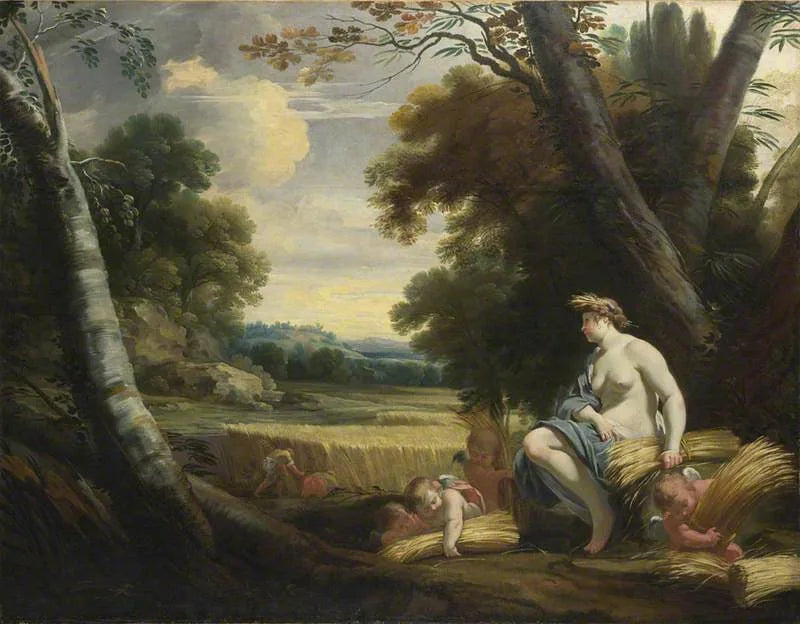 Cérès och cupido skördar - Simon Vouet
