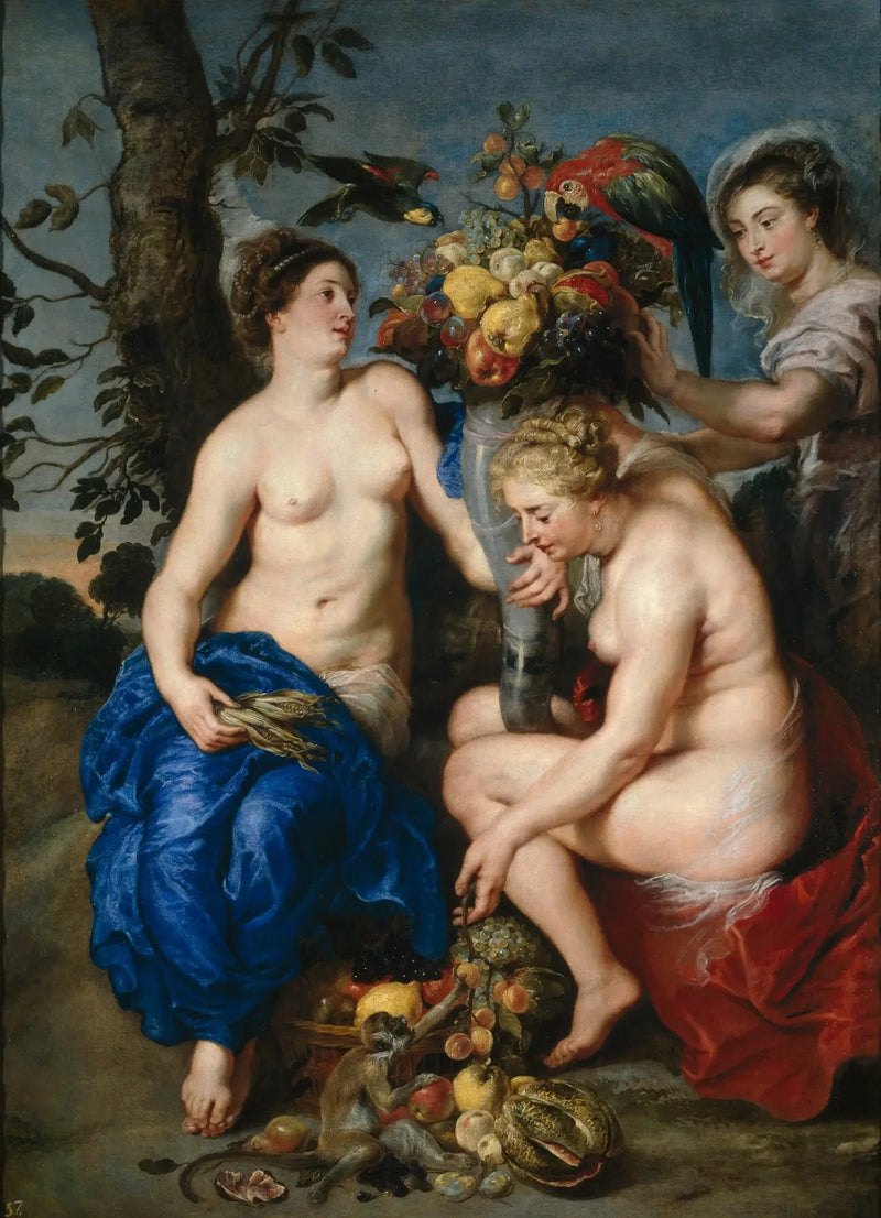 Ceres och två nymfer - Peter Paul Rubens