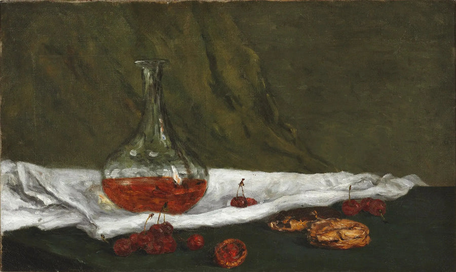 Körsbär och karaff - Paul Gauguin