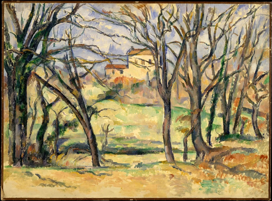 Träd och hus vid platsen "La Durane" - Paul Cézanne