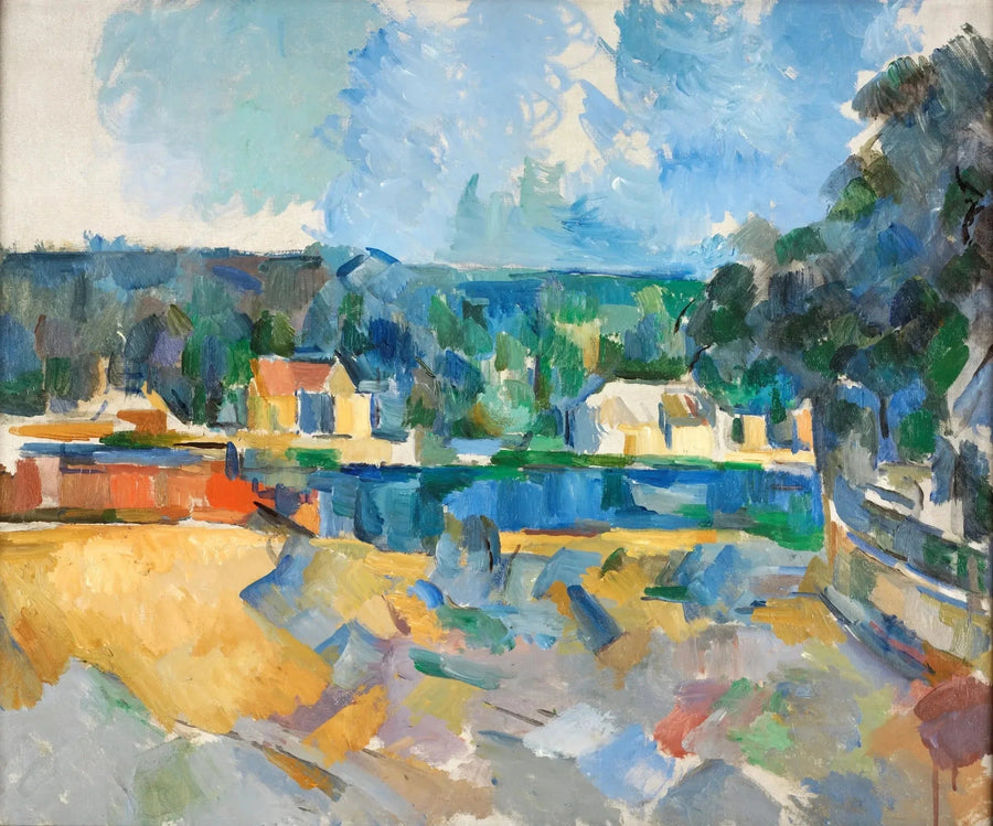 Vid en flodstrand - Paul Cézanne