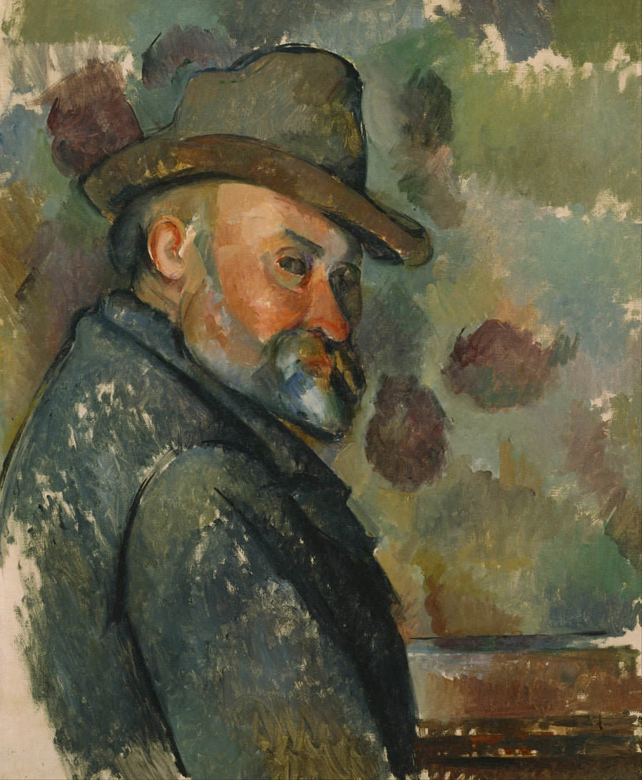 Självporträtt med hatt - Paul Cézanne