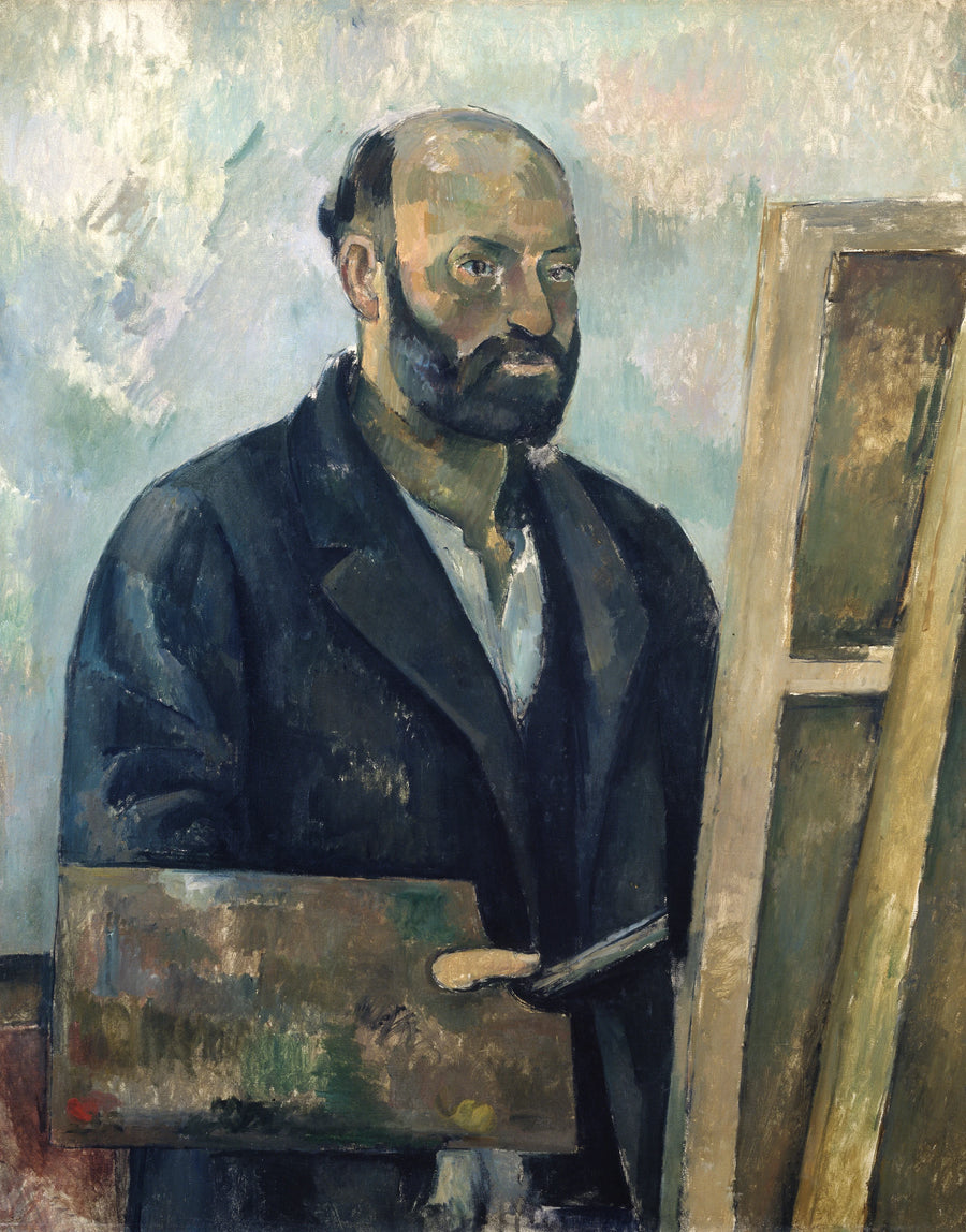 Självporträtt med palett - Paul Cézanne