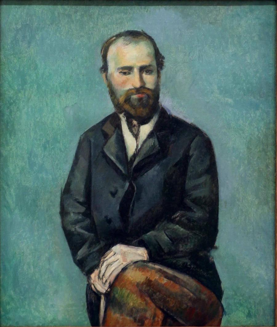 Porträtt av konstnären, efter ett fotografi - Paul Cézanne