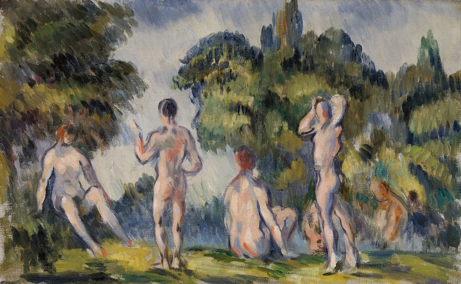 Badande män och kvinnor - Paul Cézanne