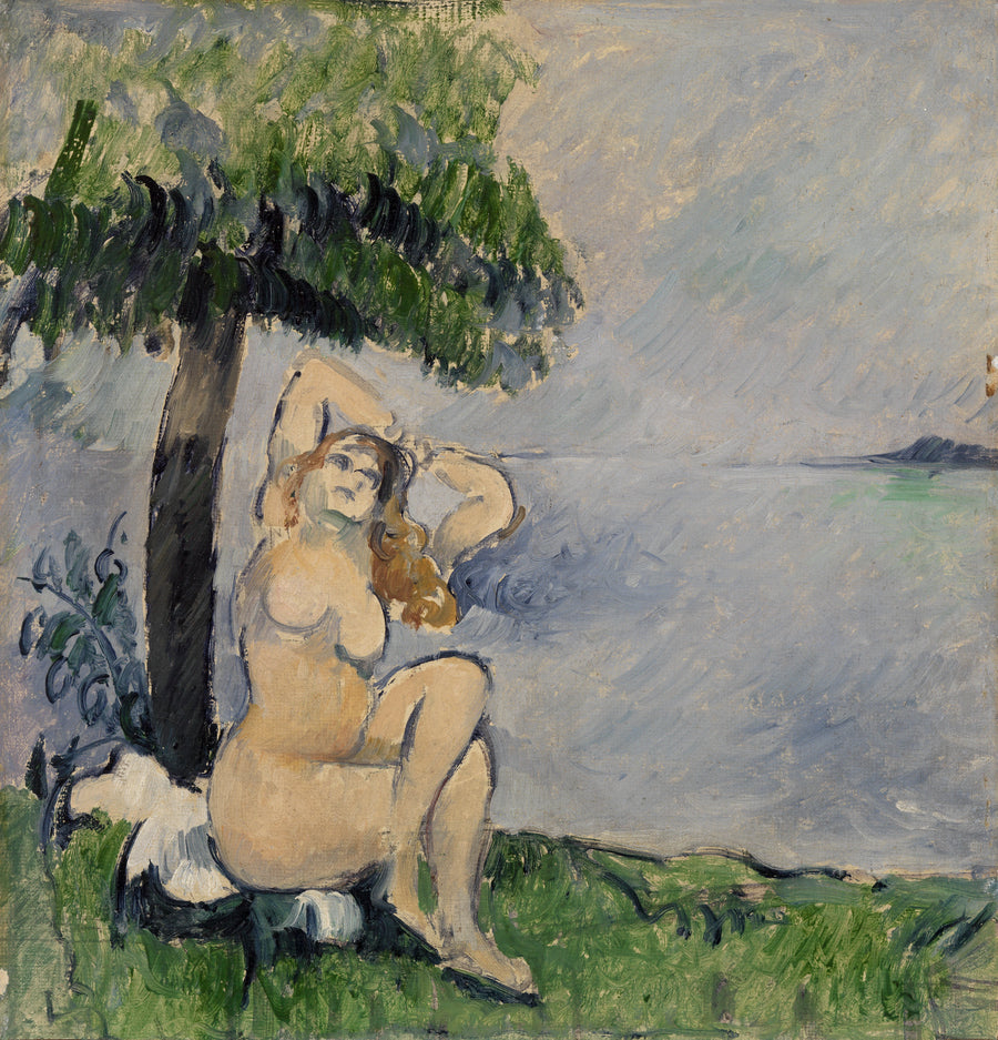 Badande kvinna vid havet - Paul Cézanne