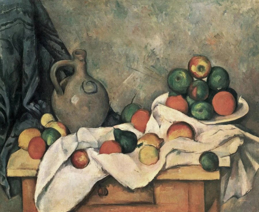 Gardin, kanna och fruktskål - Paul Cézanne