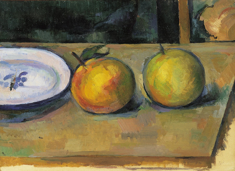 Två äpplen på ett bord - Paul Cézanne