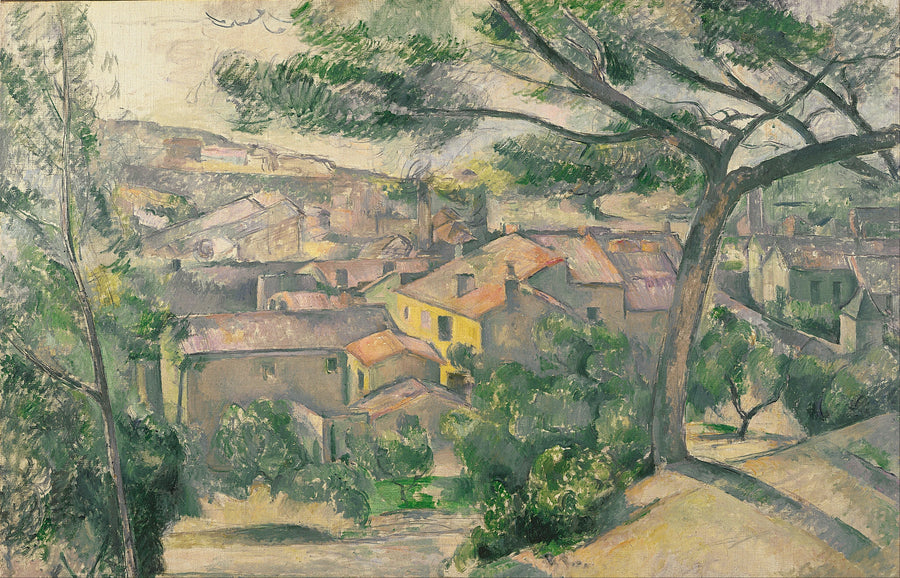 L'Estaque på morgonen, sedd i motljus - Paul Cézanne