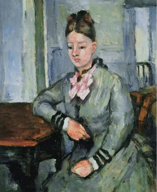 Madame Cézanne lutad - Paul Cézanne