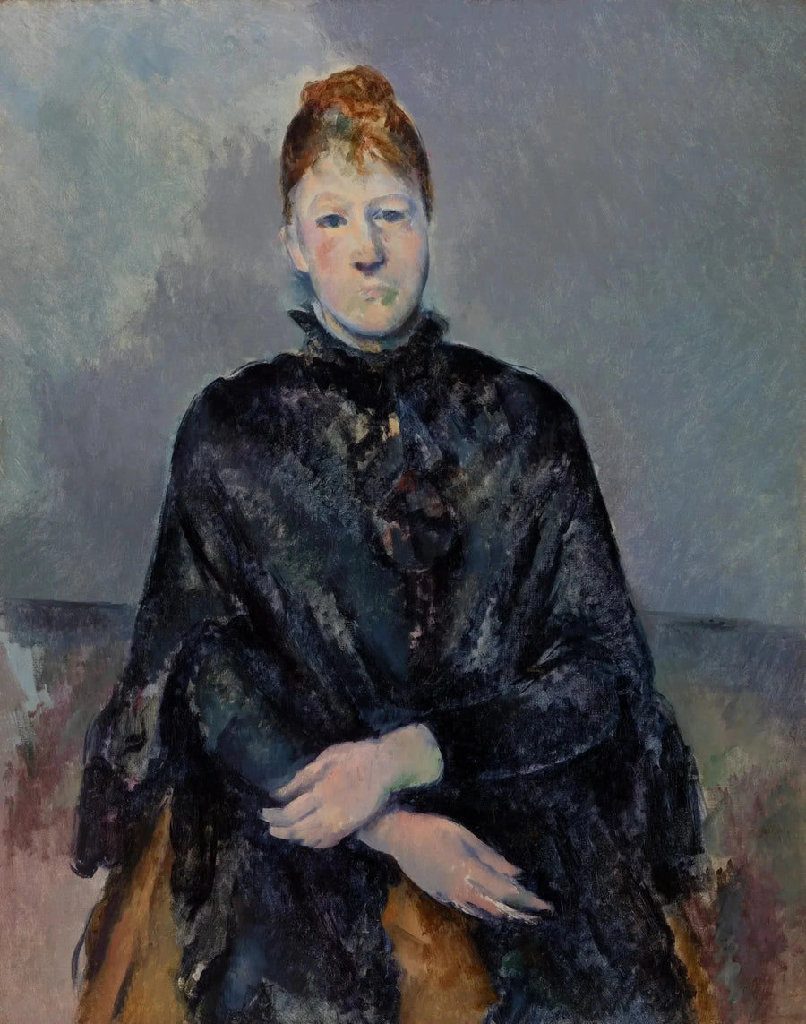 Porträtt av Madame Cézanne - Paul Cézanne