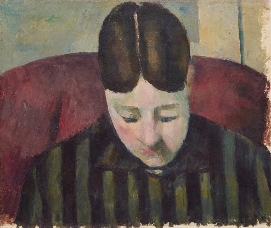 Porträtt av Madame Cézanne - Paul Cézanne