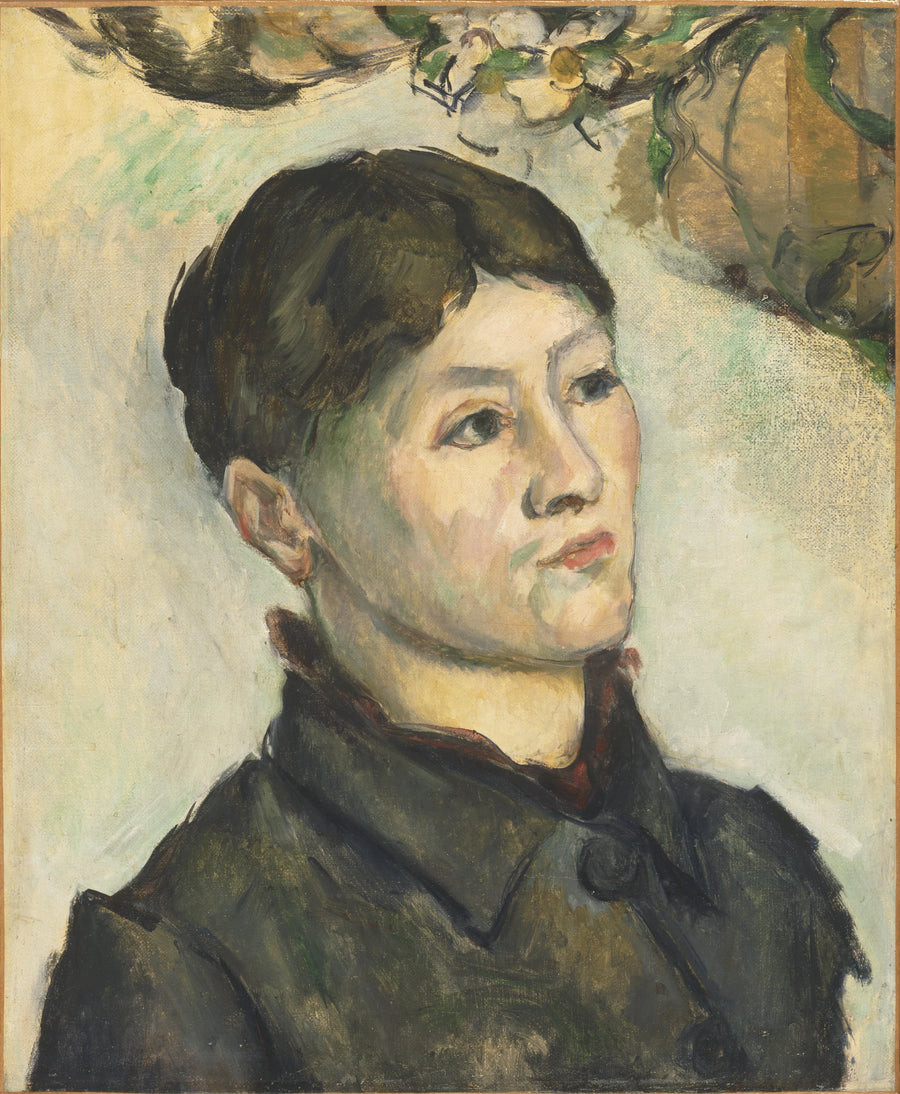 Porträtt av Madame Cézanne - Paul Cézanne
