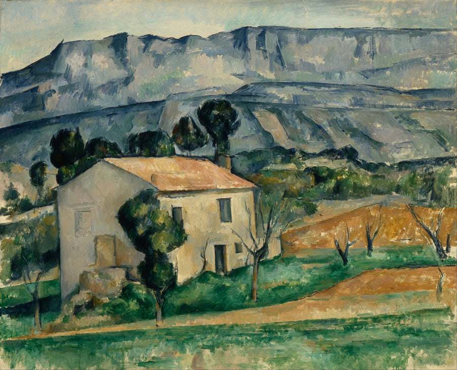 Hus framför Sainte-Victoire nära Gardanne - Paul Cézanne