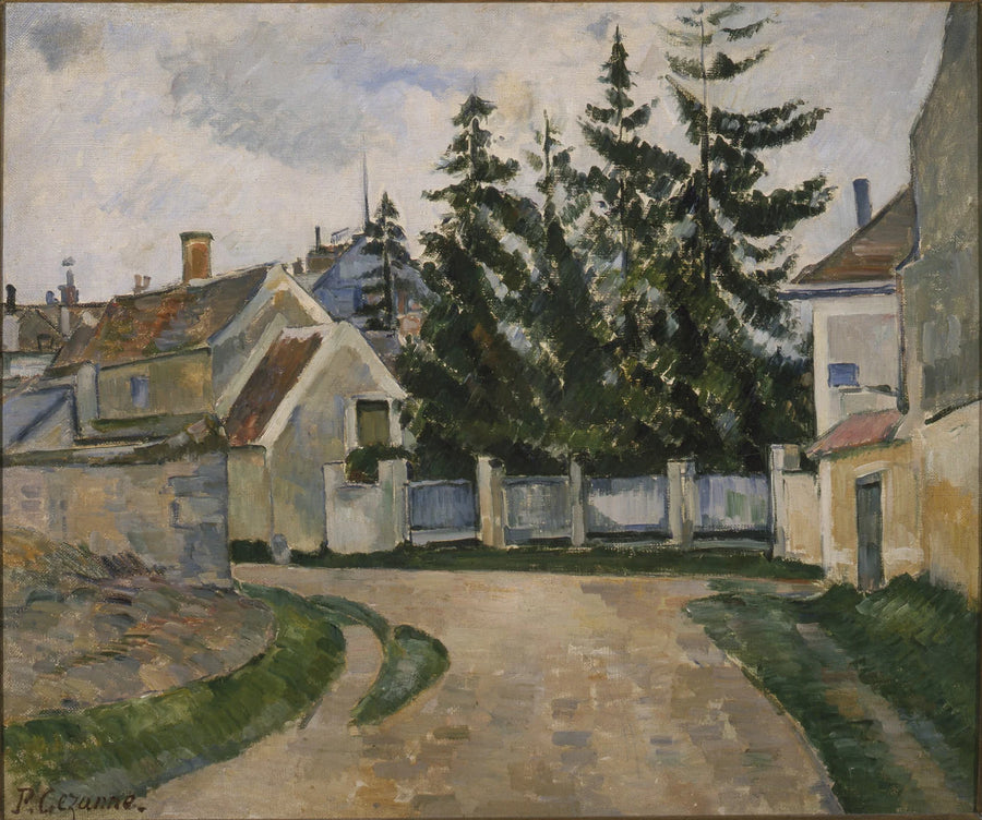 Hus och granar - Paul Cézanne