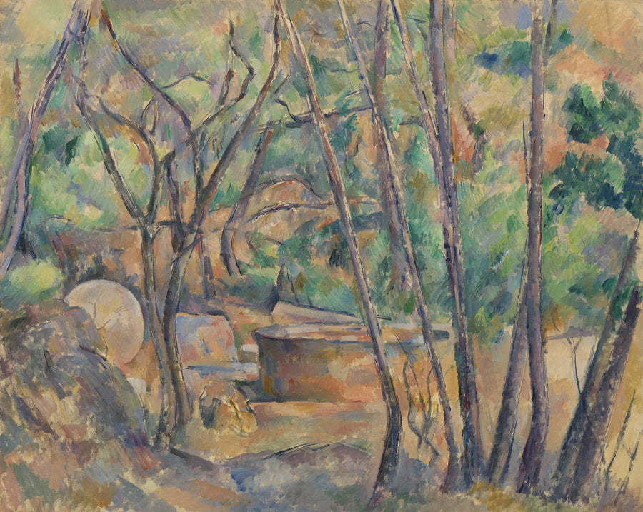 Kvarn och cistern i skogsdunge - Paul Cézanne