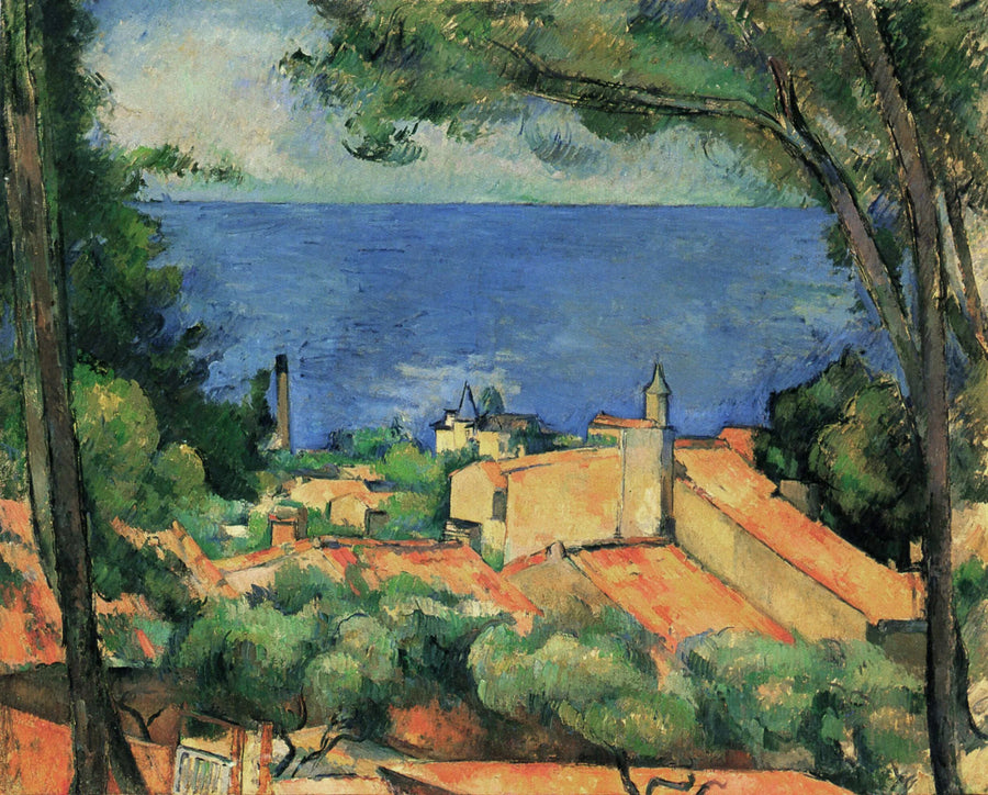 L'Estaque med röda tak - Paul Cézanne