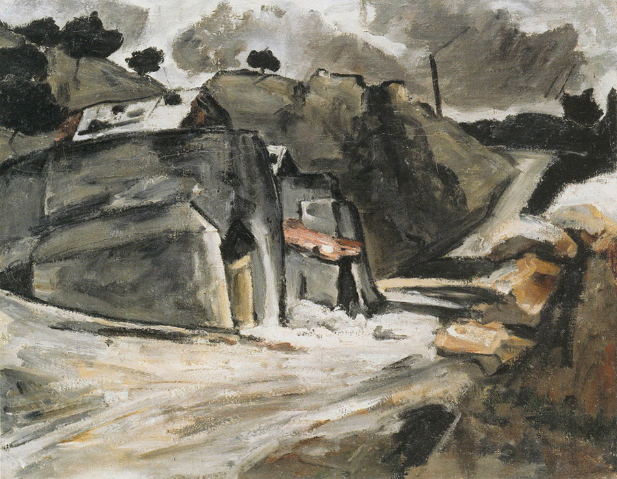 Provençalskt landskap (Stenar vid l'Estaque) - Paul Cézanne