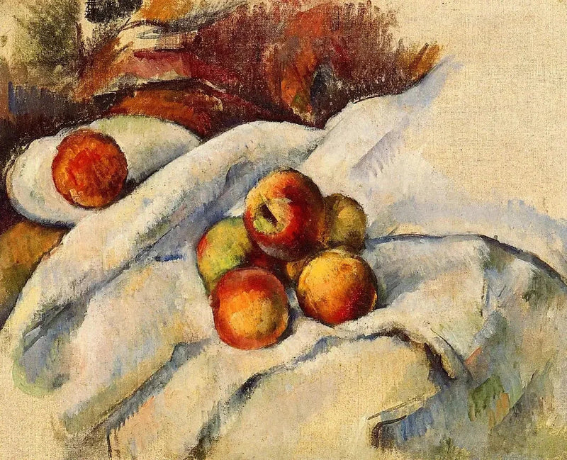 Äpplen på en duk - Paul Cézanne