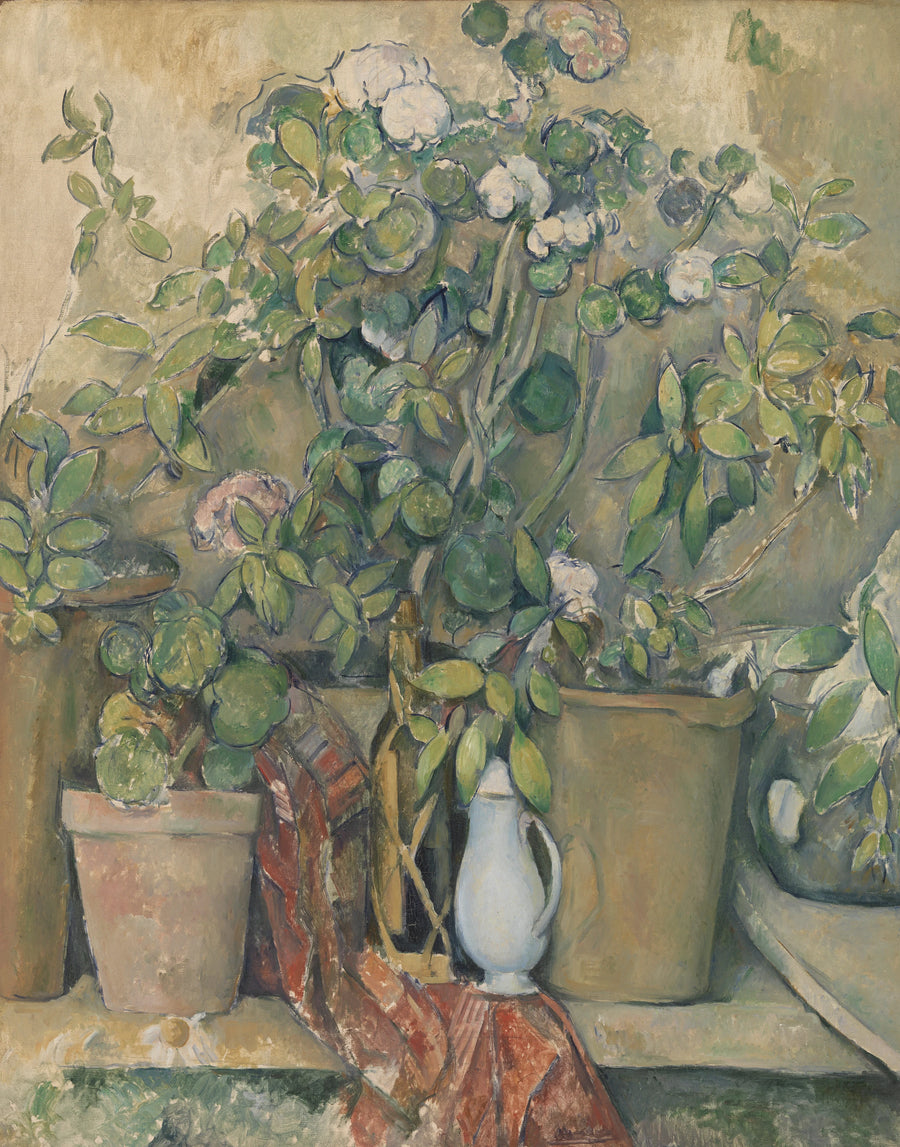 Lerkärl och blommor - Paul Cézanne