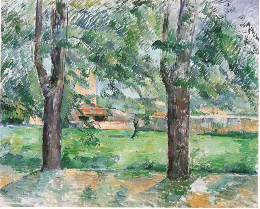 Prärie och gård Jas de Bouffan - Paul Cézanne