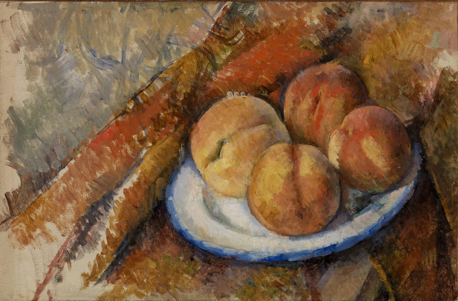Fyra persikor på en tallrik - Paul Cézanne