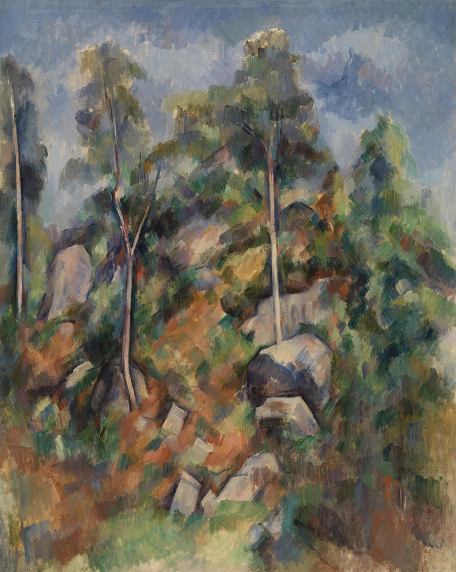 Stenar och träd - Paul Cézanne