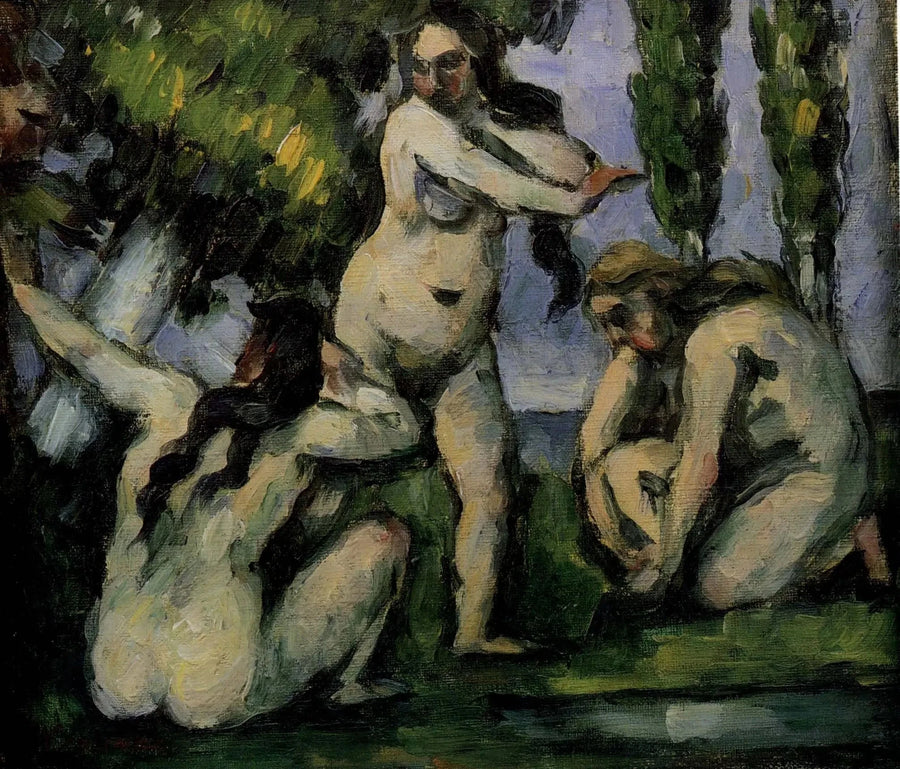 Tre badande kvinnor - Paul Cézanne