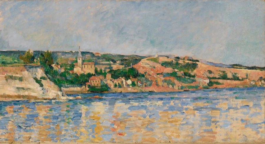 Byn l'Estaque sedd från havet - Paul Cézanne