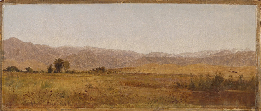 Snöklädd kedja och bergssidor i Valmo-dalen - John Frederick Kensett