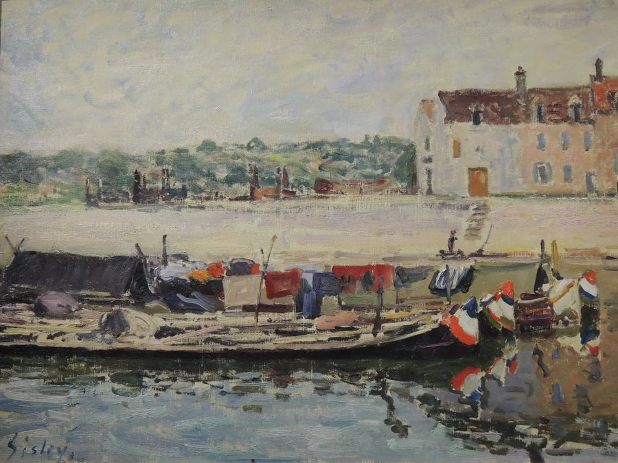 Båtar vid St-Mammès - Alfred Sisley